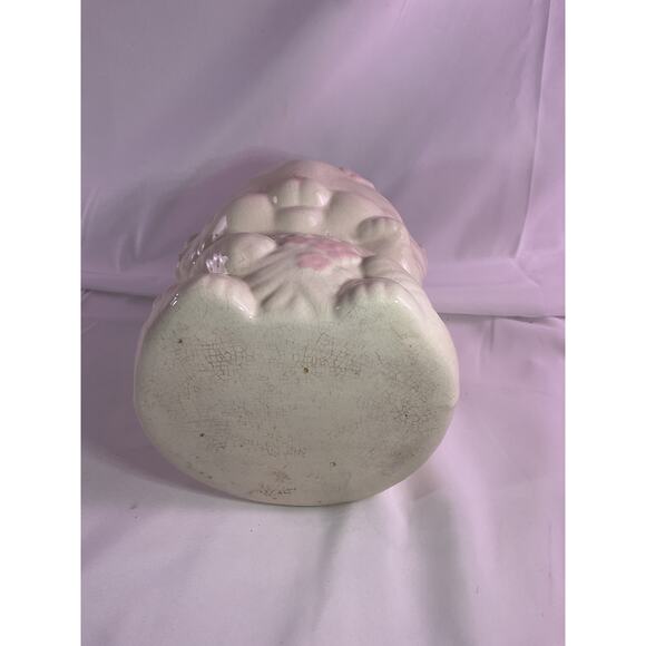 Vintage MCM Kitten Cat Ceramic Vase Planter Baby Floral Arrangement 7" White - Picture 9 of 11